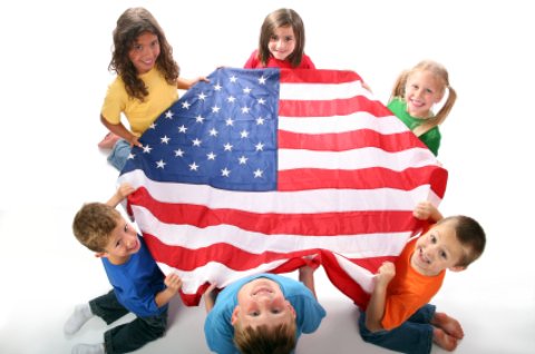 american flag pictures for kids. American flag with kids