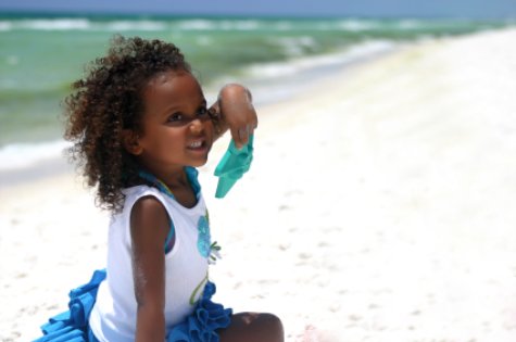 Beautiful little girl on American Beach Florida Beautiful little girl on American Beach Florida